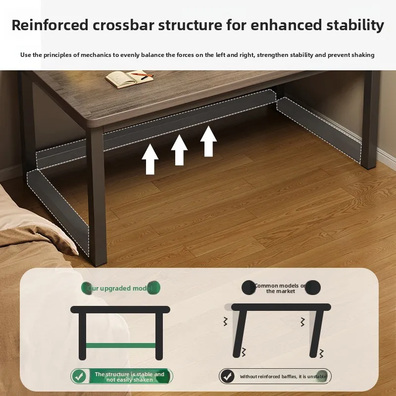 مكتب كمبيوتر مكتبي منزلي حديث وبسيط لغرفة النوم مكتب تعلم من الخشب الصلب مكتب مستطيل للكبار #3