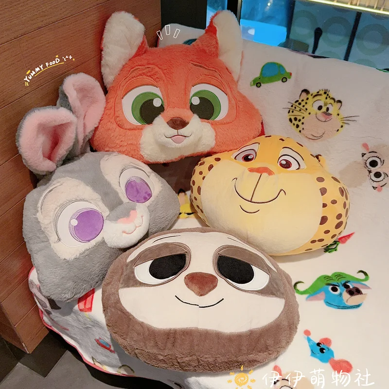 

Cartoon Zootopia Cushion Blanket Comfortable Soft Bed Back Cushion Nick Judy Fox Rabbit Leopard Cushion Blanket Surprise Gifts