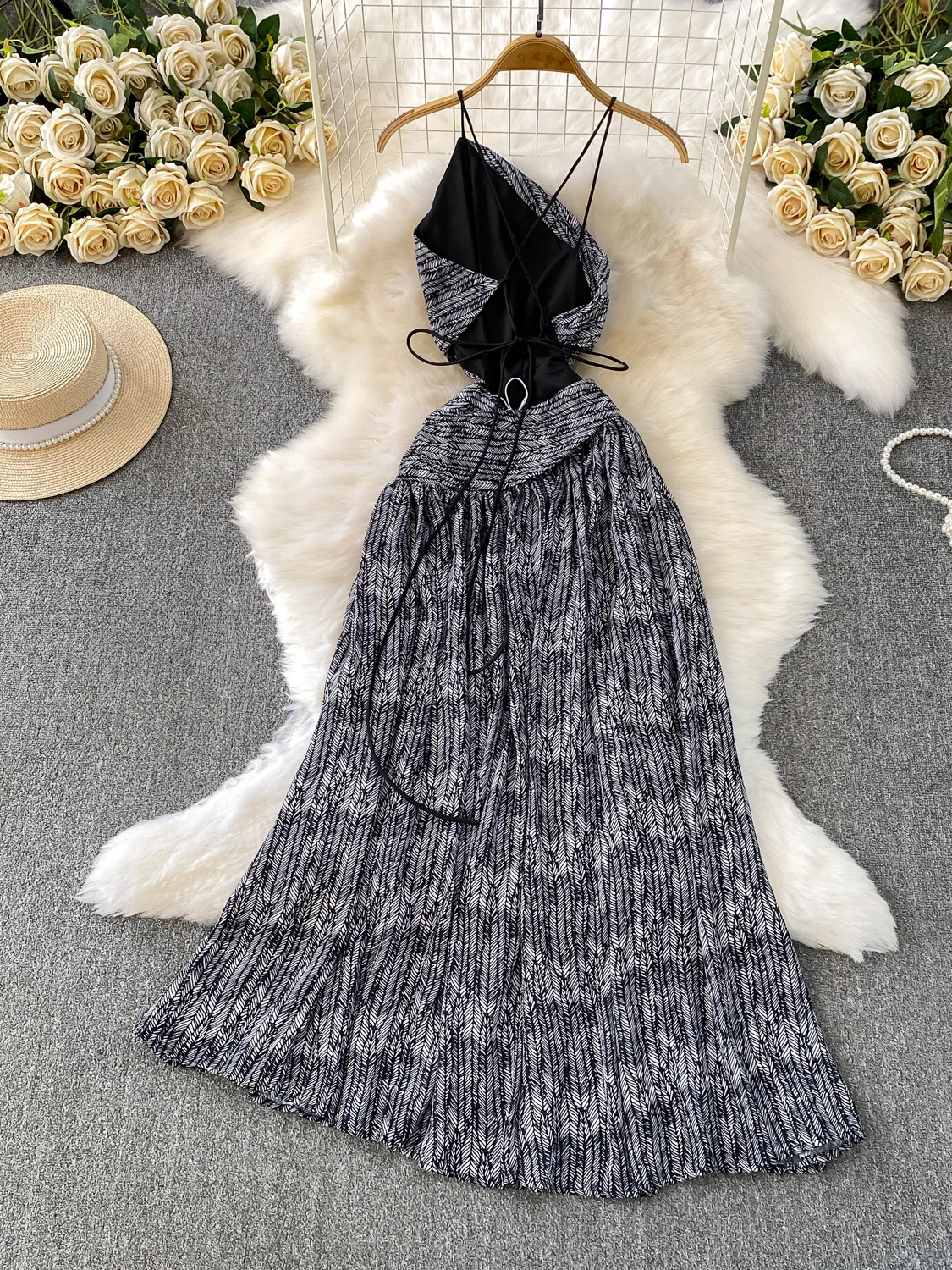 Ele Off-oulder Bal Holiday Dr Nieuwe Sle-jurk voor dames met plooien Afslankende A-lijn rok met hoge taille voor Vaion