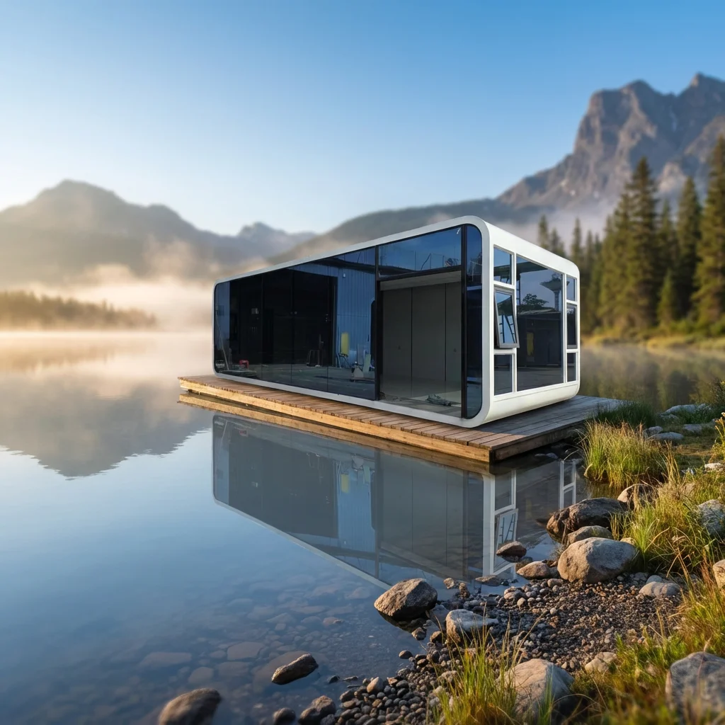 Modular Prefabricated Mini Movable Capsule Modern Apple Cabin