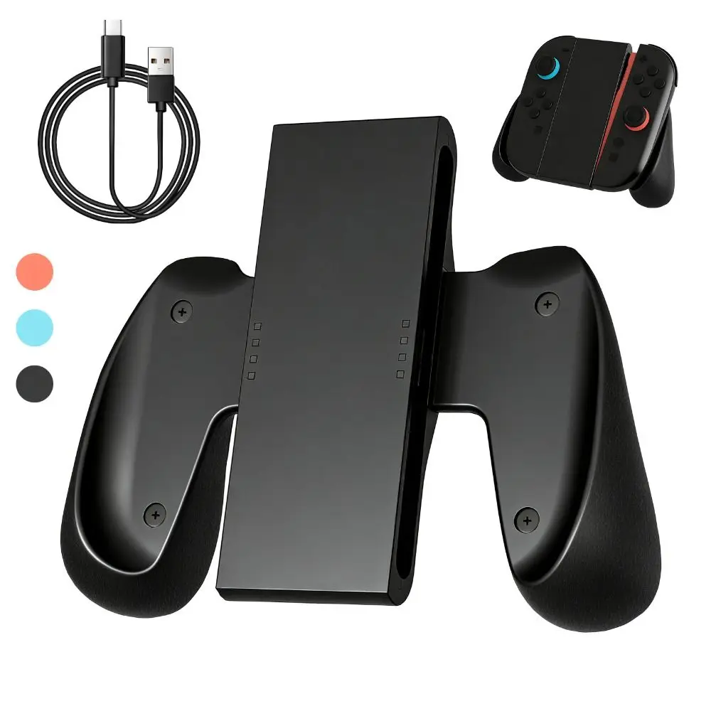 Ergonomic Controller Hand Grip Comfort Fast Charging Gamepad Holder Play While Charging Handle Grip for Nintendo Switch 2 JoyCon