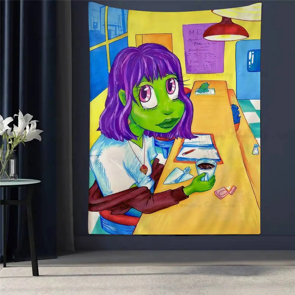 

Personality Abstract Girl Party Printed Large Wall Tapestry Hanging Tarot Hippie Wall Rugs Dorm Cheap Hippie Wall Hanging