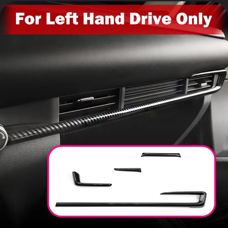 

LHD Interior Center Console Strips Trims Stylish For Mazda CX30 CX-30 2020-2026 Carbon Fiber