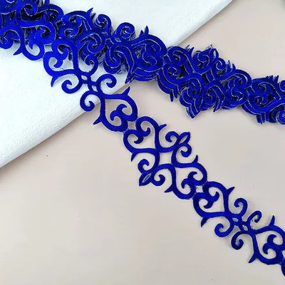 4 Meter/Lot Cos Costume Embroidery Lace Trim Gold Silver Stage Performance Clothes Diy Applique Patch Fabric AccessoriesYN119
