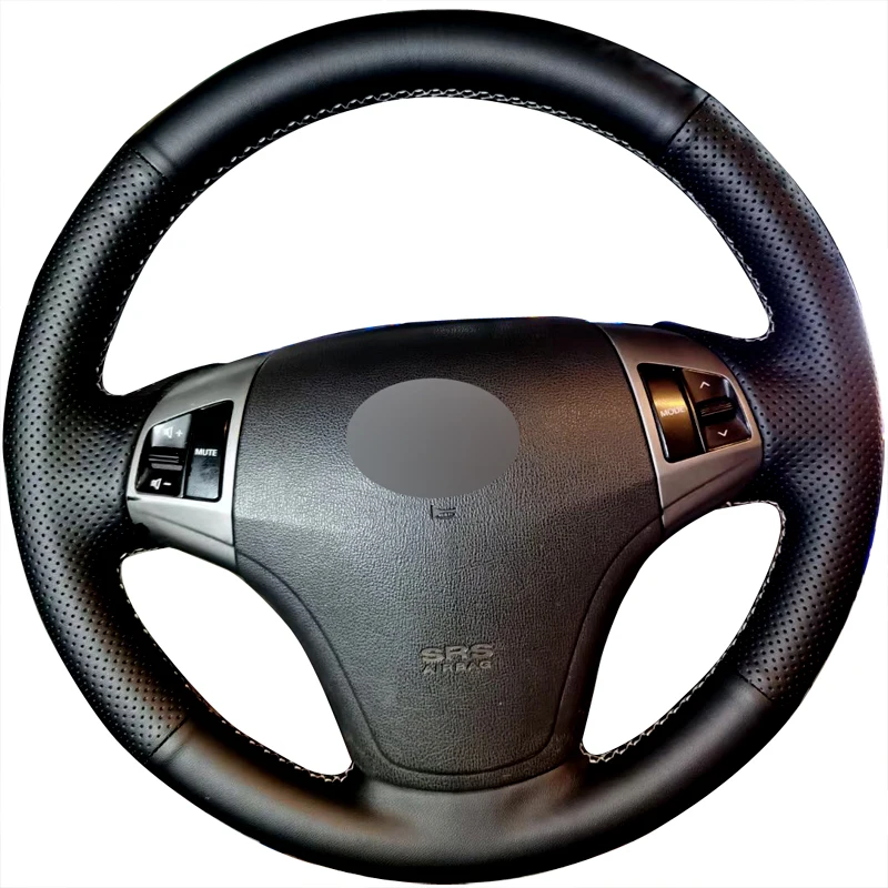

Подходит для Hyundai Elantra 2009, кожаный чехол на руль из микрофибры, автомобильный аксессуар для улучшения вождения