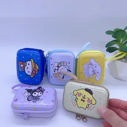 12pcs Sanrio Characters Cartoon Iron Crafts Coin Purse Mini Coin Storage Box Student Supplies Stationery Wholesale