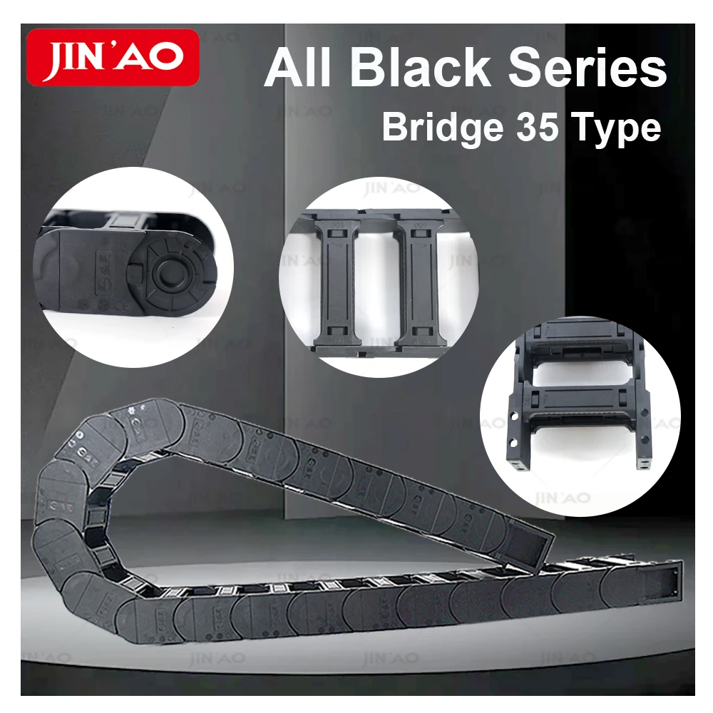 Picture 7: Electric CNC Chain Cable Carrier Flexible Cable Channels Nylon Black Plastic Cable Carrier Drag Chain