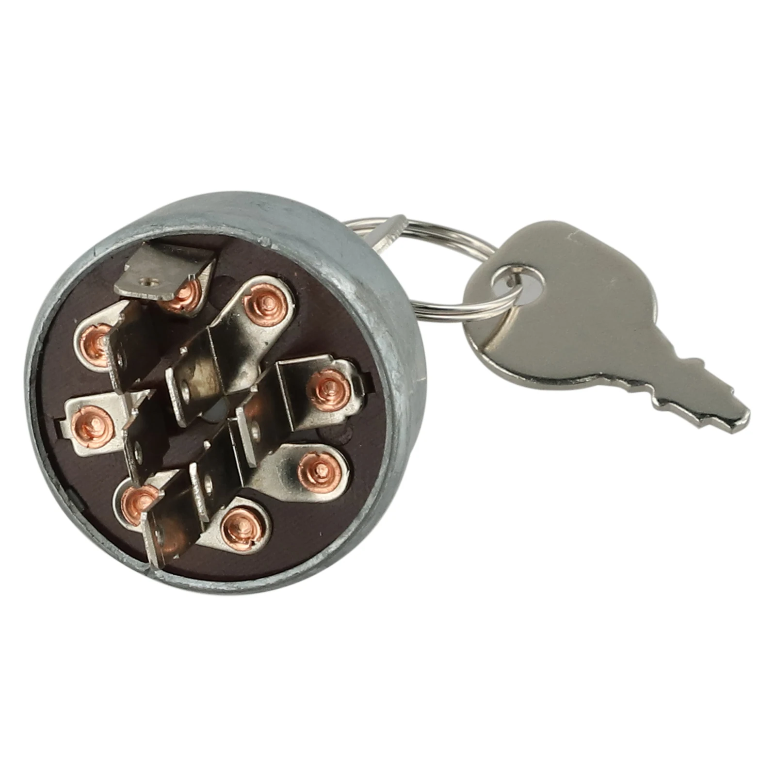 7 Terminal 4-Position Ignition Switch with 2 Keys, Replace 725-1717 925-1717, Secure Connection, for Riding Lawn Tractor Mower