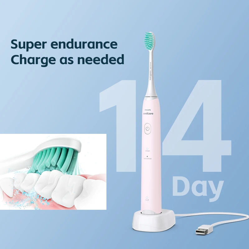 فيليبس Sonicare HX2421 فرشاة الأسنان الكهربائية وضعين الأسنان لطيف التنظيف العميق تجويف الفم الرعاية اللثة الرعاية الصحية فرشاة أسنان #2