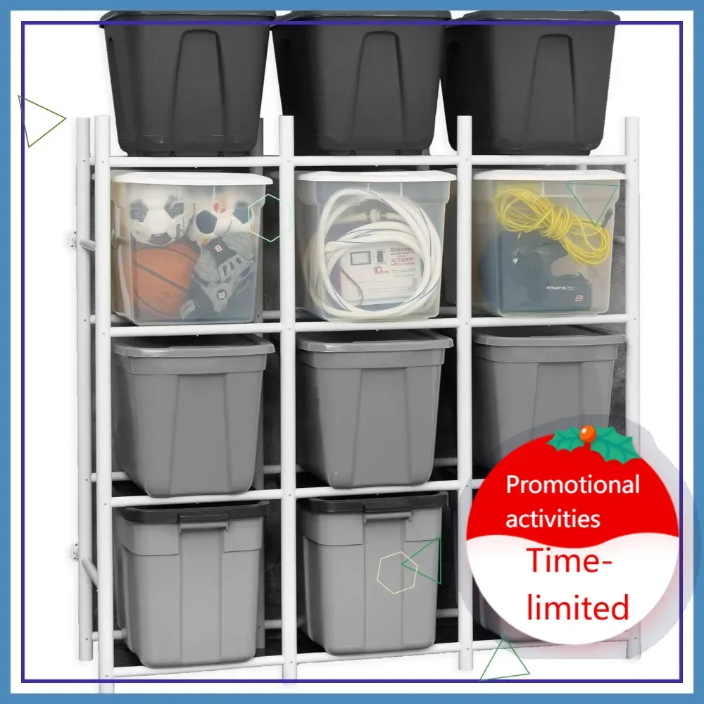 

Горячая распродажа: Компактная настенная полка-органайзер на 12 ячеек — прочная настенная система хранения для гаража, подвала, кладовой и комнаты в общежитии