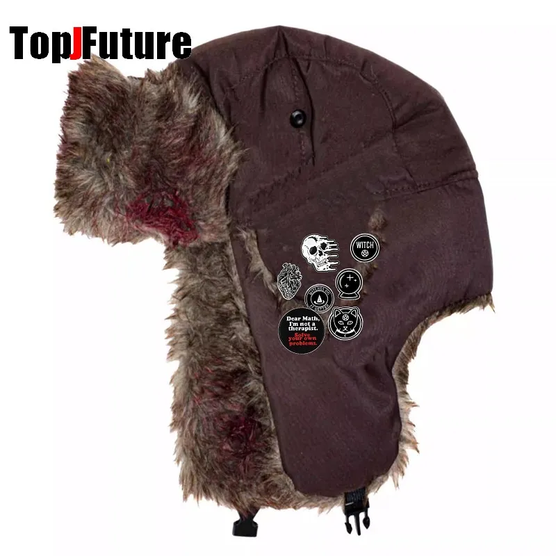 Wholesale Skeleton Hand Make Personality Customized Women Harajuku Gothic Pilot Hat Cap Y2K Girl Steampunk Punk Lei Feng Hat