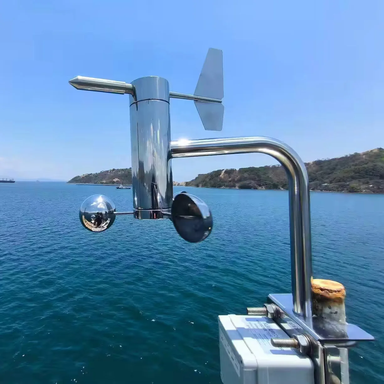 MARINELITE Cast Aluminum Wind Speed Direction 2 1 Anemometer Marine Electronics Digital 0-60 m/s Temp Sensor