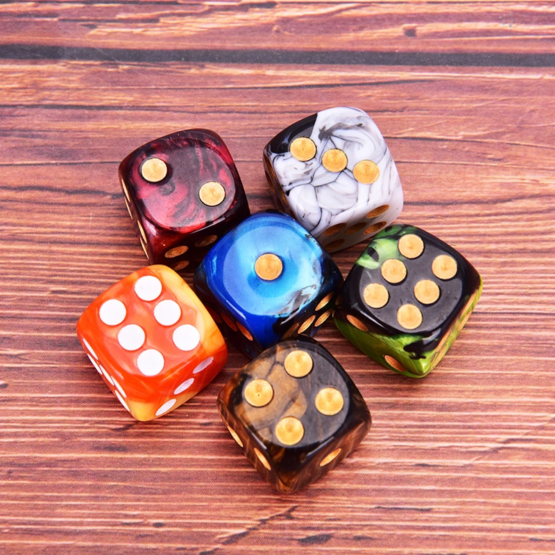 10pcs/set Round Corner Dice 6 Sided 16mm Dice Playing Table Bar Games