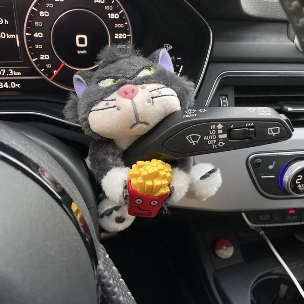 Cute Cat Plush Doll Car Windshield Wiper Decorations Home Desk Ornament Creative Gift Home Decoration Accessories - Image 3