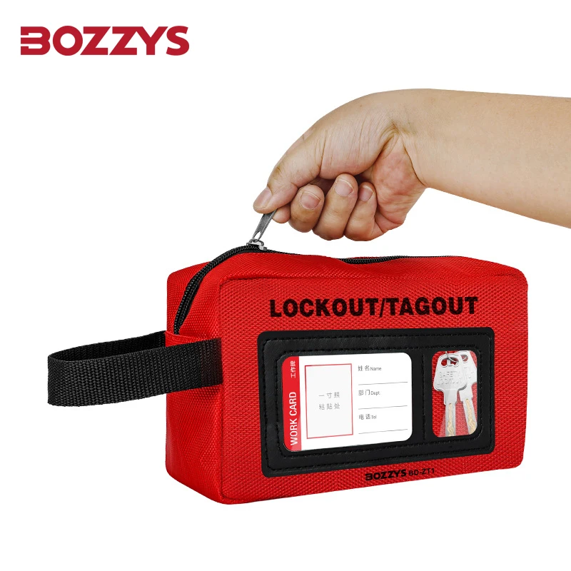 

BOZZYS Oxford Polyestr Cloth Material Portable Safety Lockout Handbag Bag Securiety Lockout Kit for Lockout Tagout