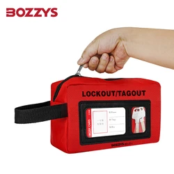 BOZZYS industrial Red Portable Handtool Bag Tool Belt Pouch Durable Work Toolbag for Lockout Tagout kit Storage Pouch
