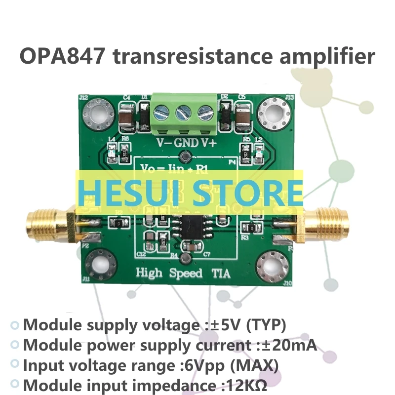 OPA847 Transresistance IV high speed/APD\PIN High speed photoelectric detection/TIA amplifier module IV conversion