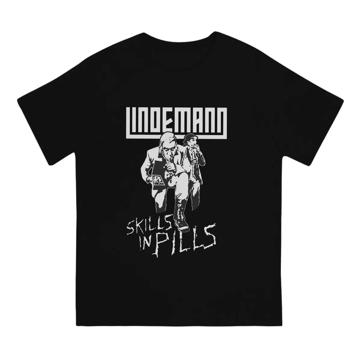 Men T-Shirts Skills In Pills Cool 100% Cotton Tee Shirt Short Sleeve L-Lindemann T Shirt O Neck Clothing Gift Idea