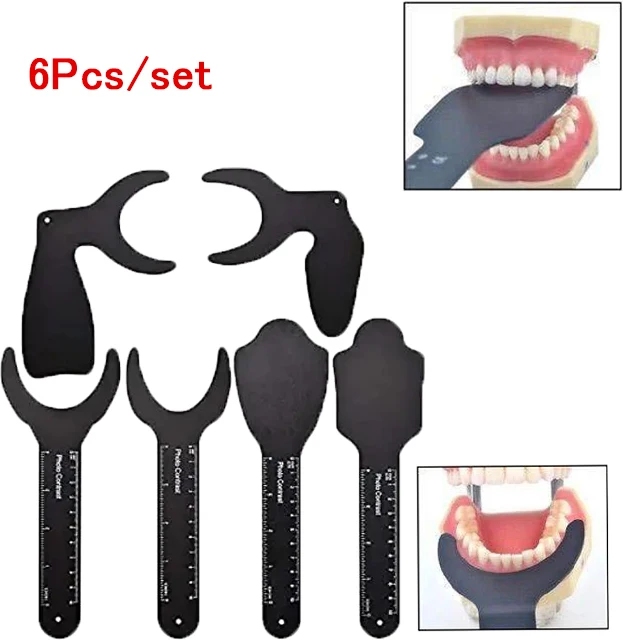 6Pcs/set Dental photography background board Dental Orthodontic Tool Set High Temperature Sterilization Dentistry Photo