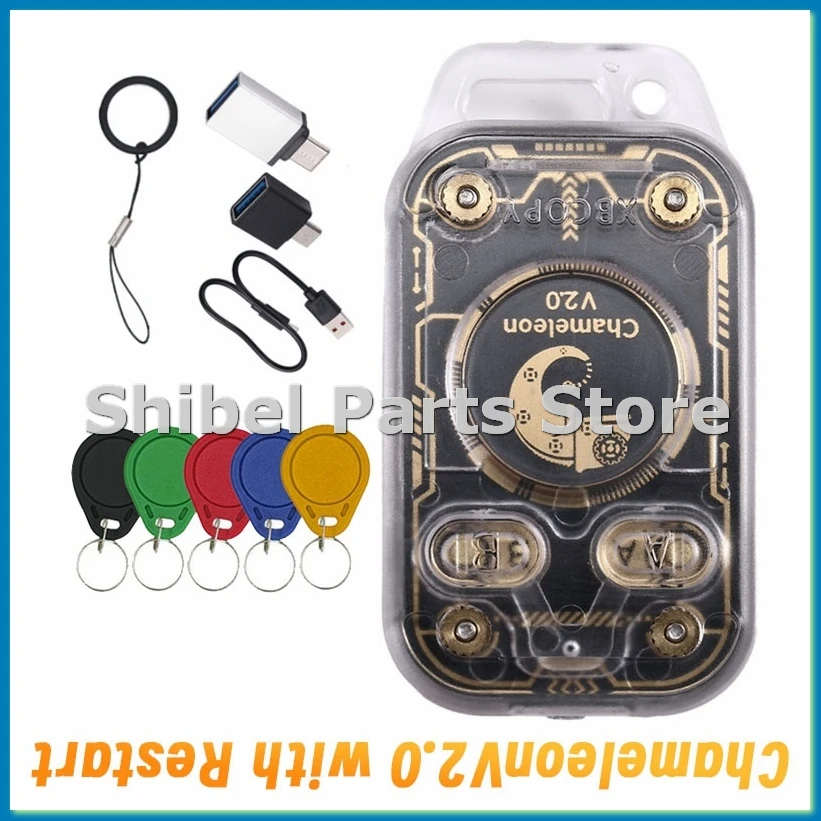 

Эмулятор считывателя RFID-чипов Chameleon V2.0, дубликатор NFC, декодер карт 125K 13.56МГц + брелок 5XUID Chameleon Ultra-A57M