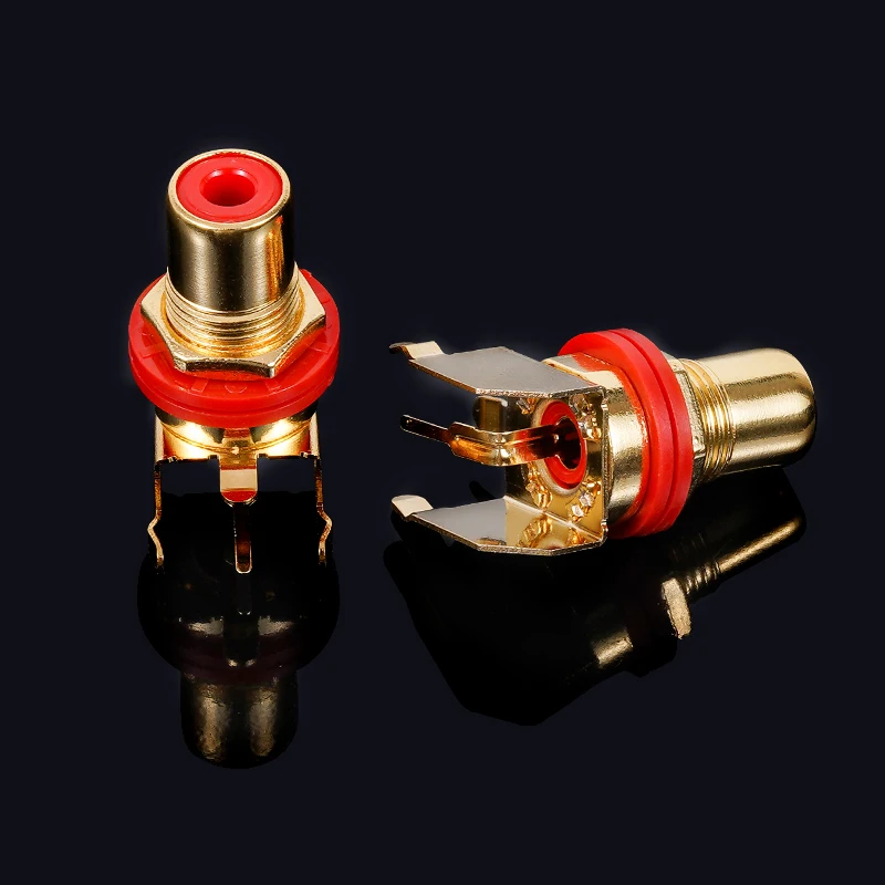 النحاس النقي مطلية بالذهب RCA المقبس ، مكبر الصوت ، موصل محطة إشارة ، ملزمة آخر ، التثبيت ، لحام على مجلس الكلور