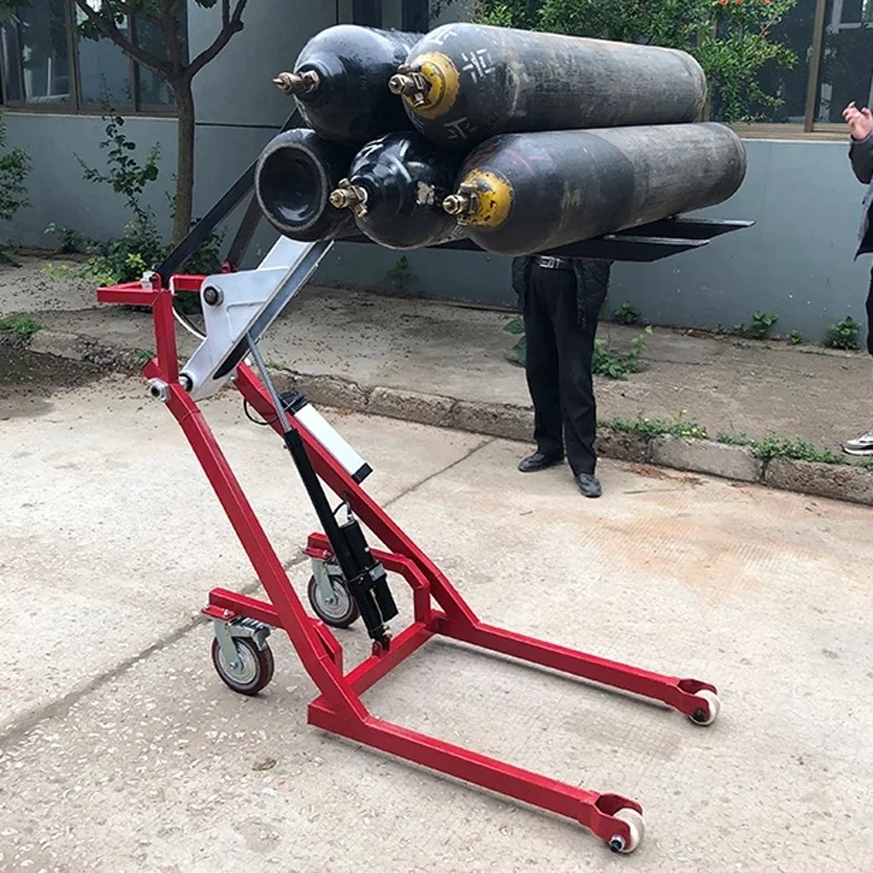 Portable Compact Electric Lift Truck Hand-Pushed Warehouse Logistics Hydraulic Forklift Multi-Functional Loading(Customized)