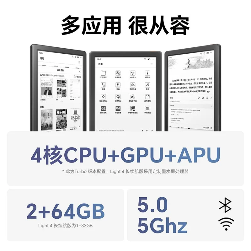 IReader Light4 Series قارئ شاشة الحبر للكتاب الإلكتروني 6 بوصة قارئ حماية العين من الورق الإلكتروني شاشة حبر ورق إلكتروني رواية الطالب الهزلية PDF