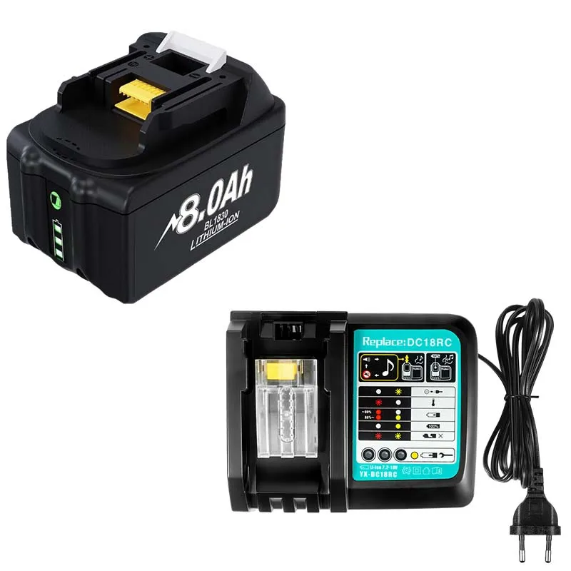 Für Makita 18V Batterie 8000mAh Ersatz Batterie Kompatibel Für Makita BL1830 BL1850 BL1840 BL1840B BL1850B BL1890 Power Tools