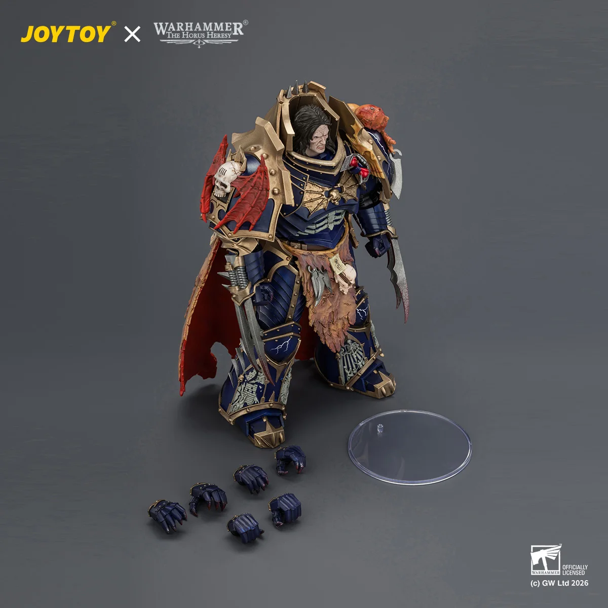 【Op voorraad】JOYTOY Warhammer 40K Night Lords Konrad Curze, primarch van de Night Lords-legioen, 1/18 schaal actiefiguur.