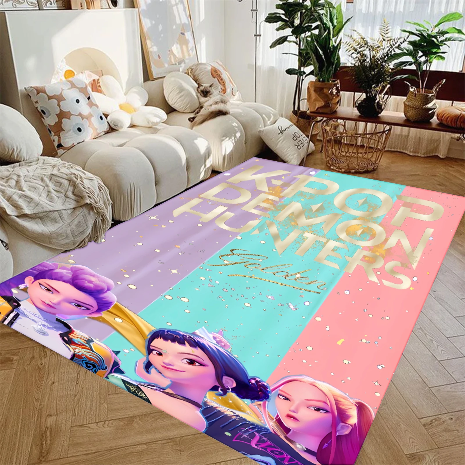 

K-POP D-Demon-Hunters ковер противоскользящий прямоугольный коврик Saja для мальчиков мягкий фланелевой коврик коврик для комнаты украшения для гостиной