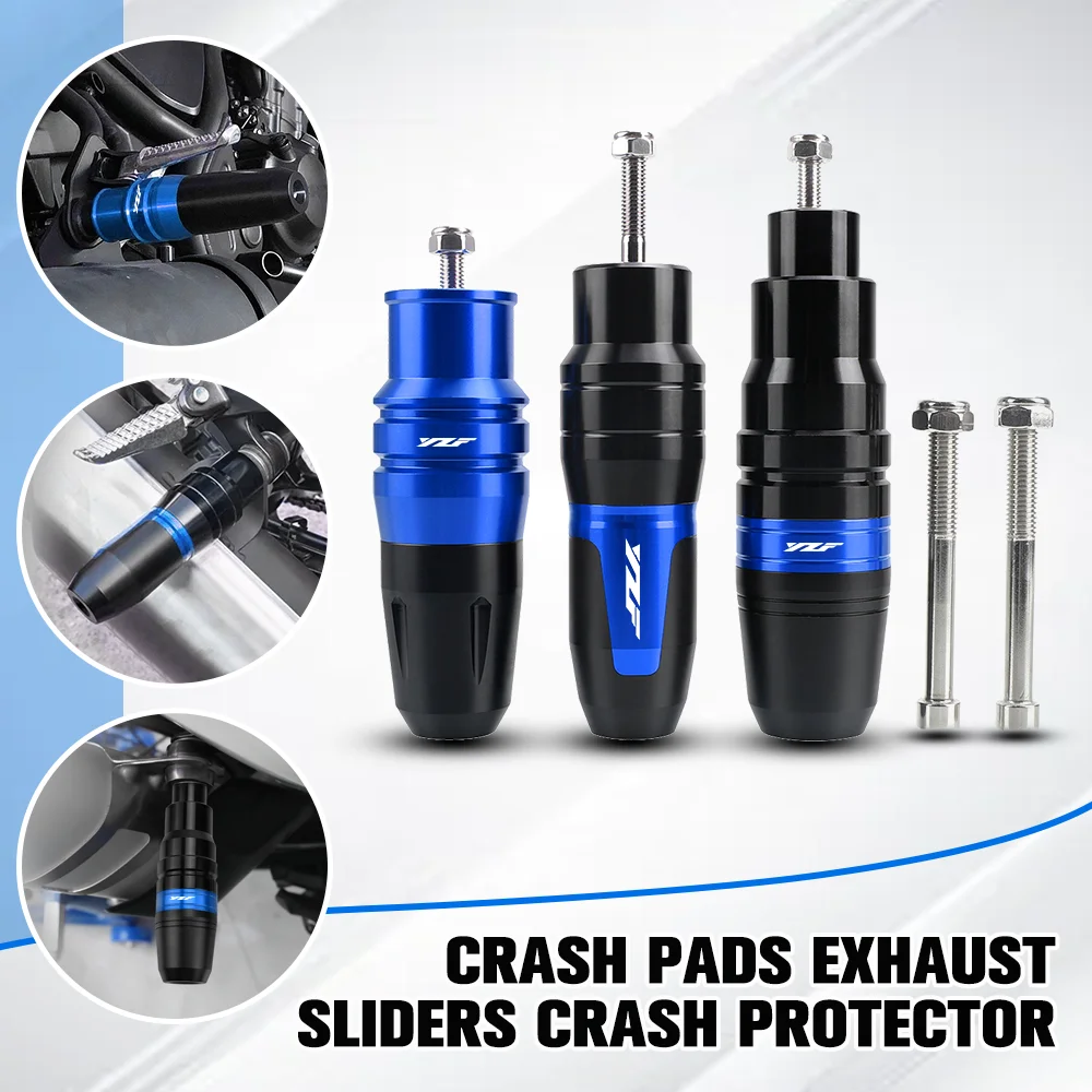 Exhaust Slider Crash Pads Falling Protection Anti-Drop Frame Slider For Yamaha YZF R3 R25 R6 R1 R7 YZFR7 YZFR6 YZFR3 YZFR1 YZFR3