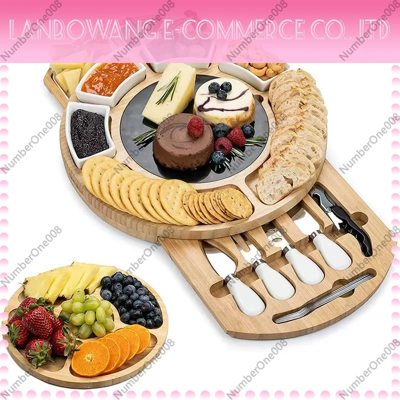 Solid Wood Cutting Board Multifunctional Pull-Out Cheese Bread Fruit Steak Chopping Board Kitchen Tool