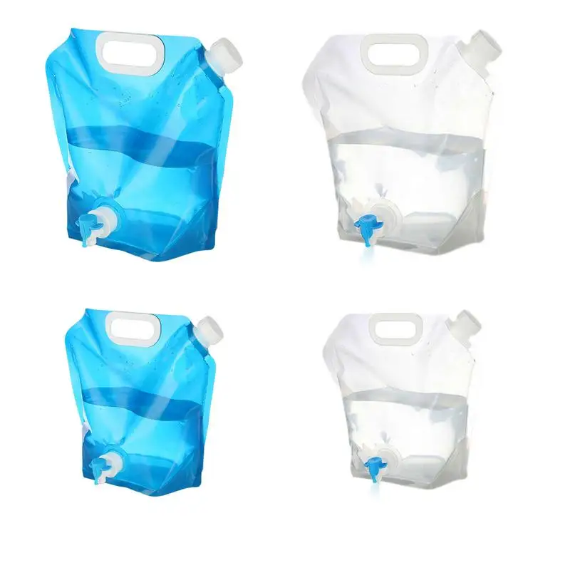 High Capacity Outdoor Water Bag 5/10L Folding Water Bag Canister Tasteless Safety Seal Lightweight Drinking Water Storage Bag