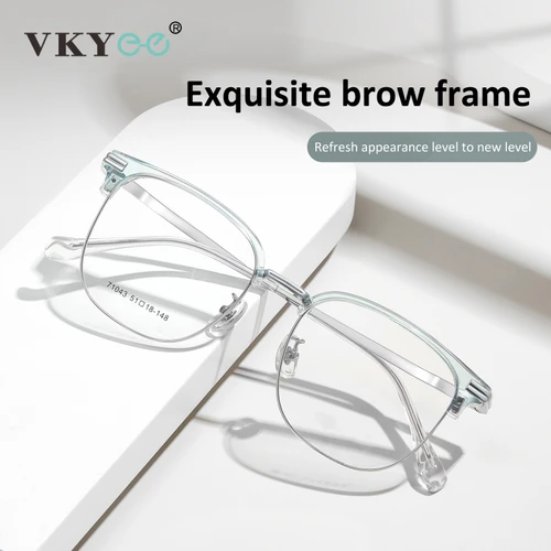 VICKY gafas de lectura clásicas personalizadas rectangulares con bloqueo de luz azul para mujer IP galvanizadas al vacío graduadas para hombres 71043