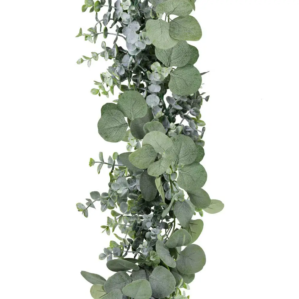 Artificial Eucalyptus Garland Faux Garland Wall Decor Silver Dollar Eucalyptus Greenery Leaves Vines Plant for Wedding Arch