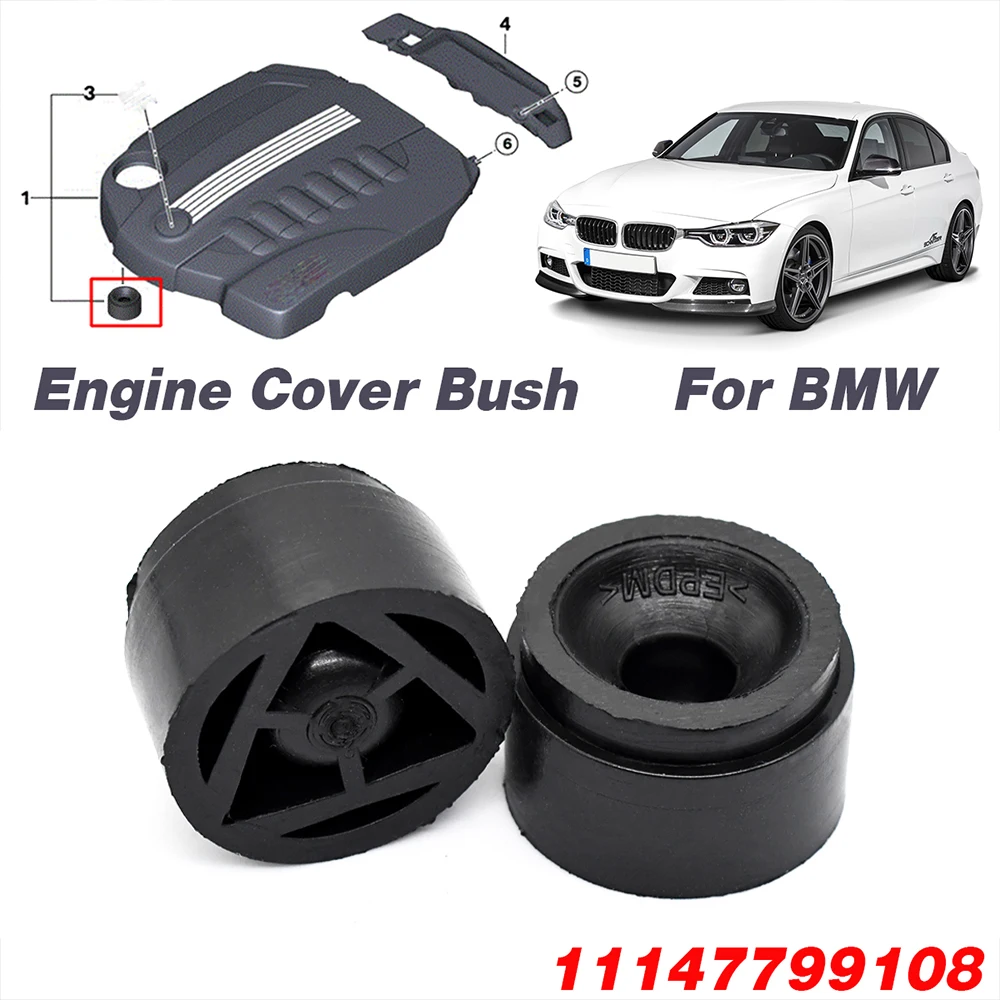 2pcs Engine Cover Rubber Bushing Mount for BMW 1 2 3 4 5 6 7 Series X1 X3 X4 X5 X6 E81 E87 F20 E90 F30 F10 G30 E83 F25 G05 F15