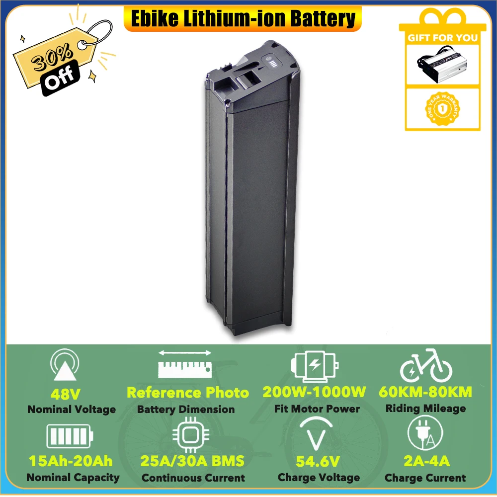 

Removable 48V 15Ah 17.5Ah 20Ah Lithium Battery for Smartravel Raptor ST202 Ebike