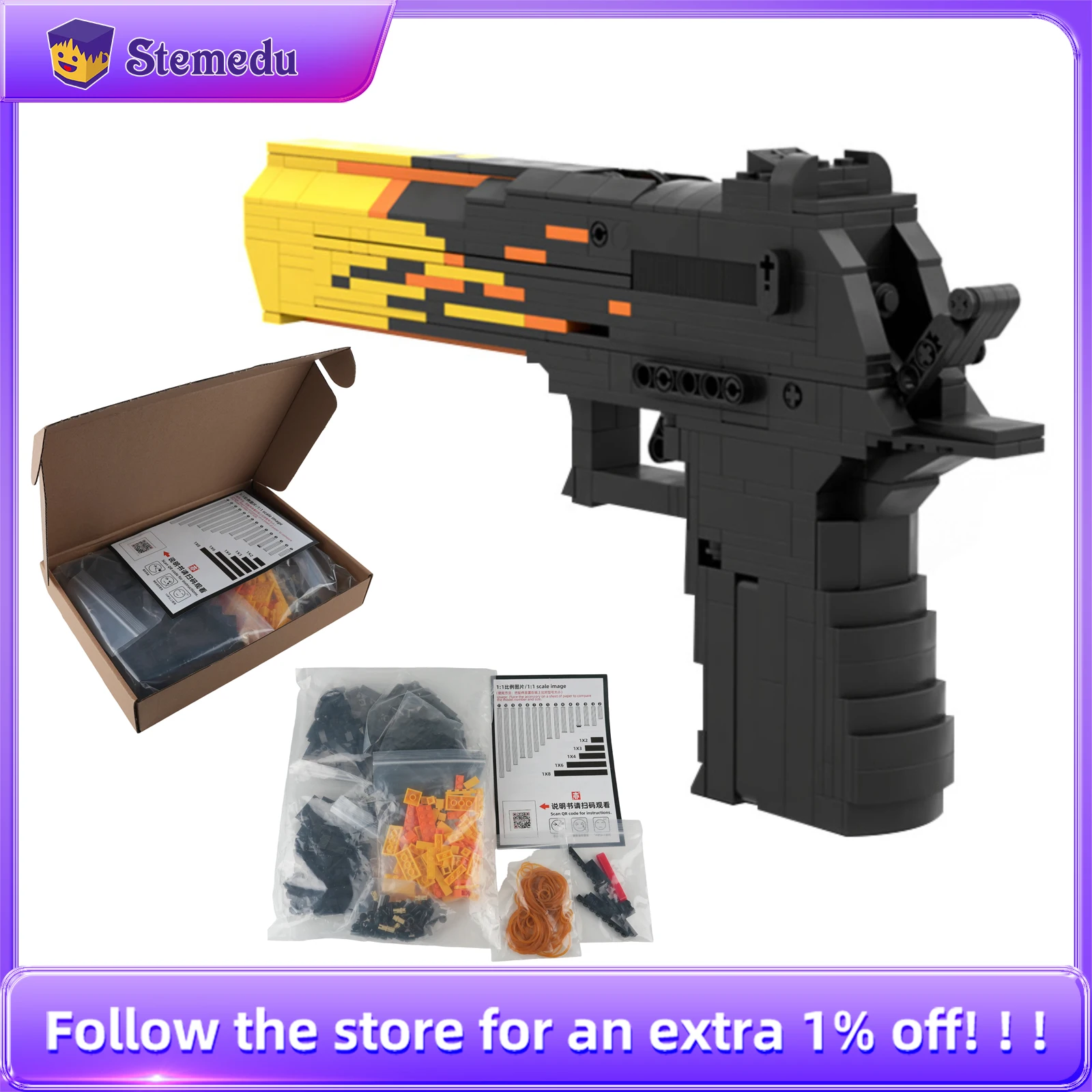 

461 шт., военная серия, MOC, строительные блоки, резиновые пули, пистолет, стрельба, игра для мальчиков, сборная модель, игрушки, маленькие кирпичи, праздничный подарок