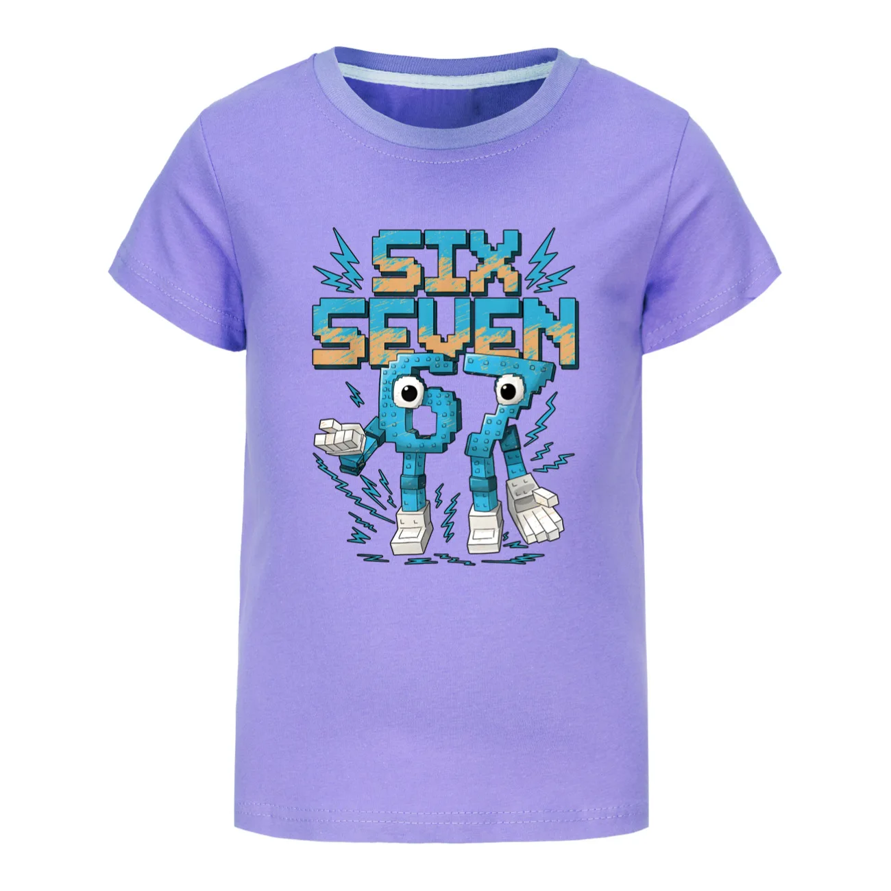 جديد ستة سبعة مضحك Brainrot ميمي الاطفال ملابس الصيف الفتيان الفتيات تي شيرت القطن موضة تي شيرتات قصيرة الاكمام س الرقبة قصيرة الأكمام #2