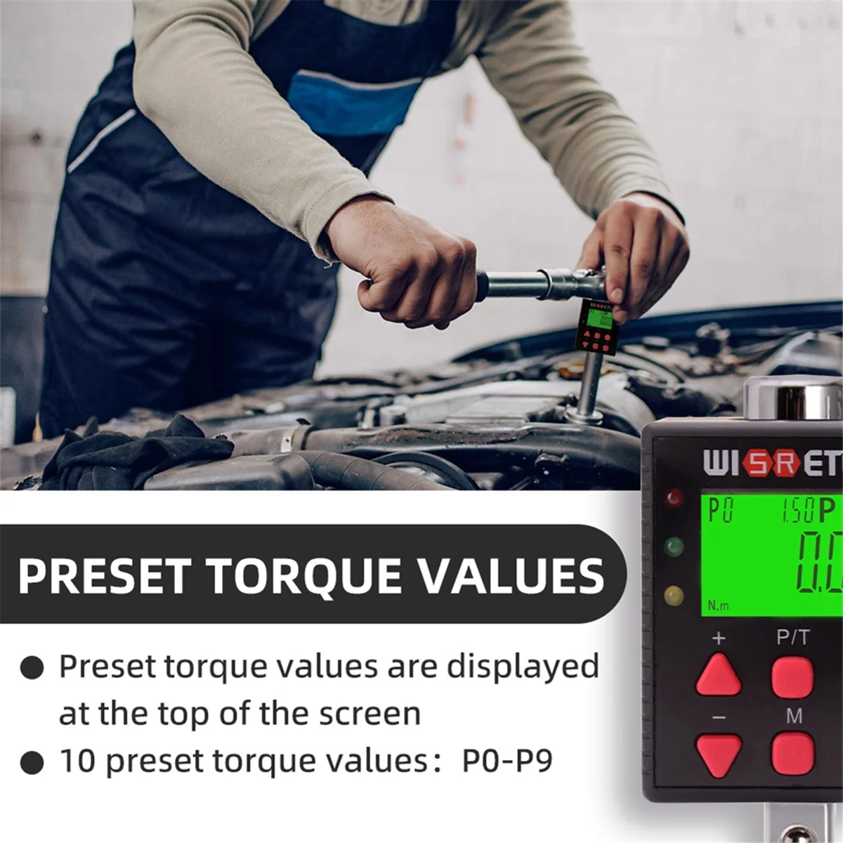 A002 High-Precision Electronic Digital Torque Meter Torque Meter Adapter Connecting Rod Kg Force Measurement Torque Meter D