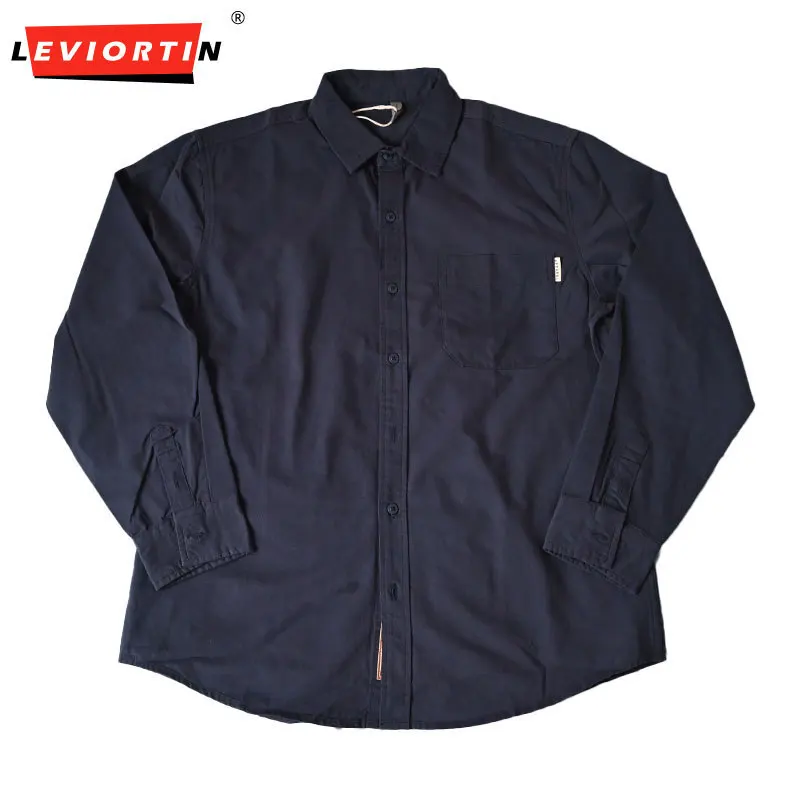 

Men's Work Shirt with Single Pocket Cotton Long Sleeve Turn Down Collar Cargo Shirts Breathable Comfortable Button Down Blouse