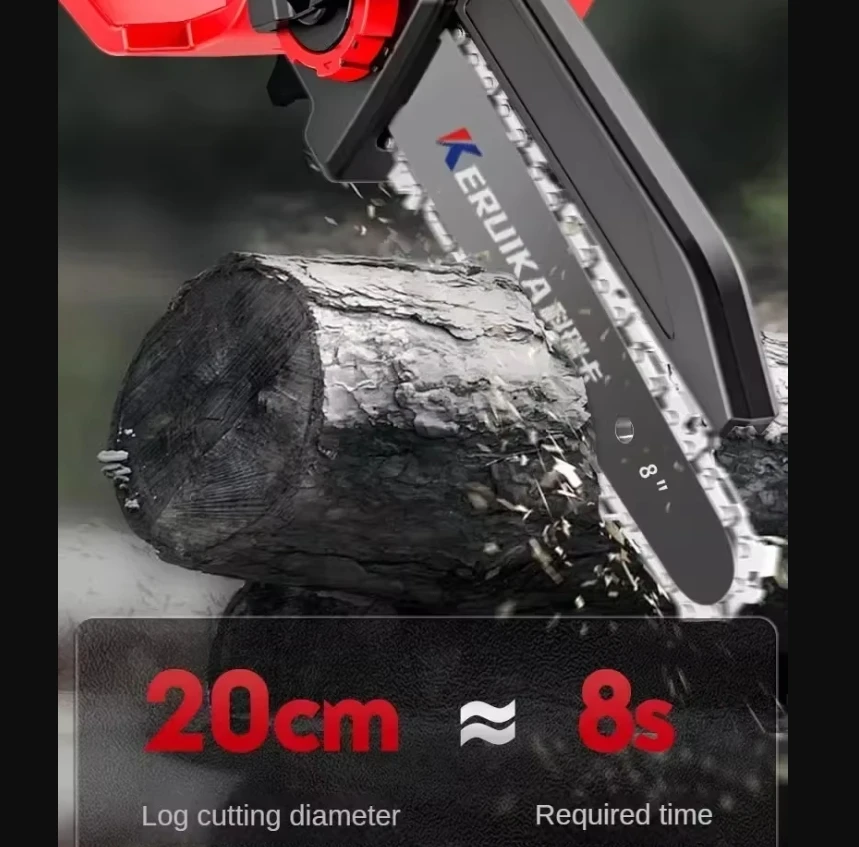 110V/220V Compact Cordless Chainsaw with Lithium Battery for Tree Cutting and Woodworking BDC