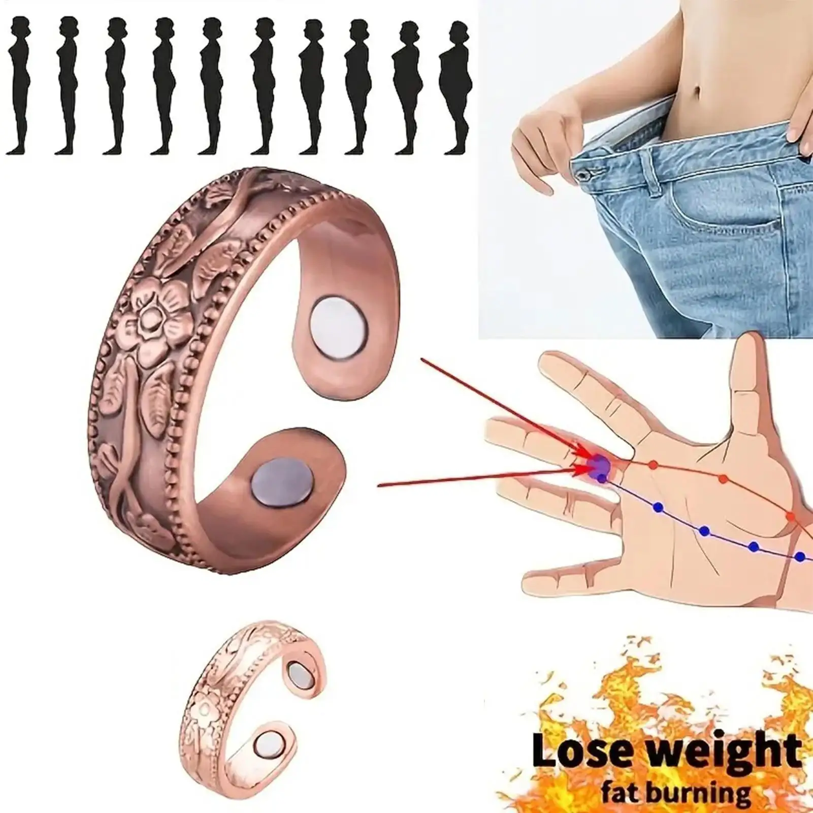 

Медные магнитные кольца для женщин, винтажные кольца на палец, облегчающие синдром запястного канала, магнитотерапевтические кольца для свадеб и вечеринок