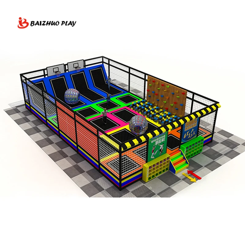 Customized Colors And Sizes Amusement Playground Trampoline Park Jumping Bed For Adults And Children Affordable Equipments