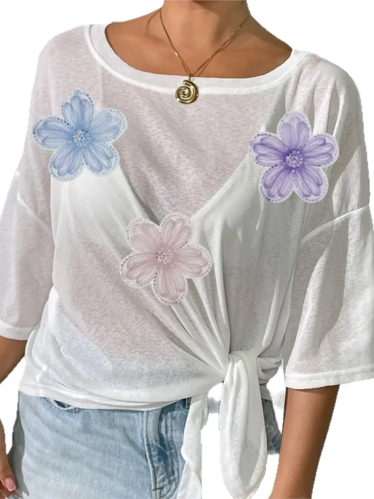 Cover-up pour Bikini transparent pour femmes, couleur unie, épaules dénudées, ourlet Triangle irrégulier, pull ample, hauts de plage, été, 2026