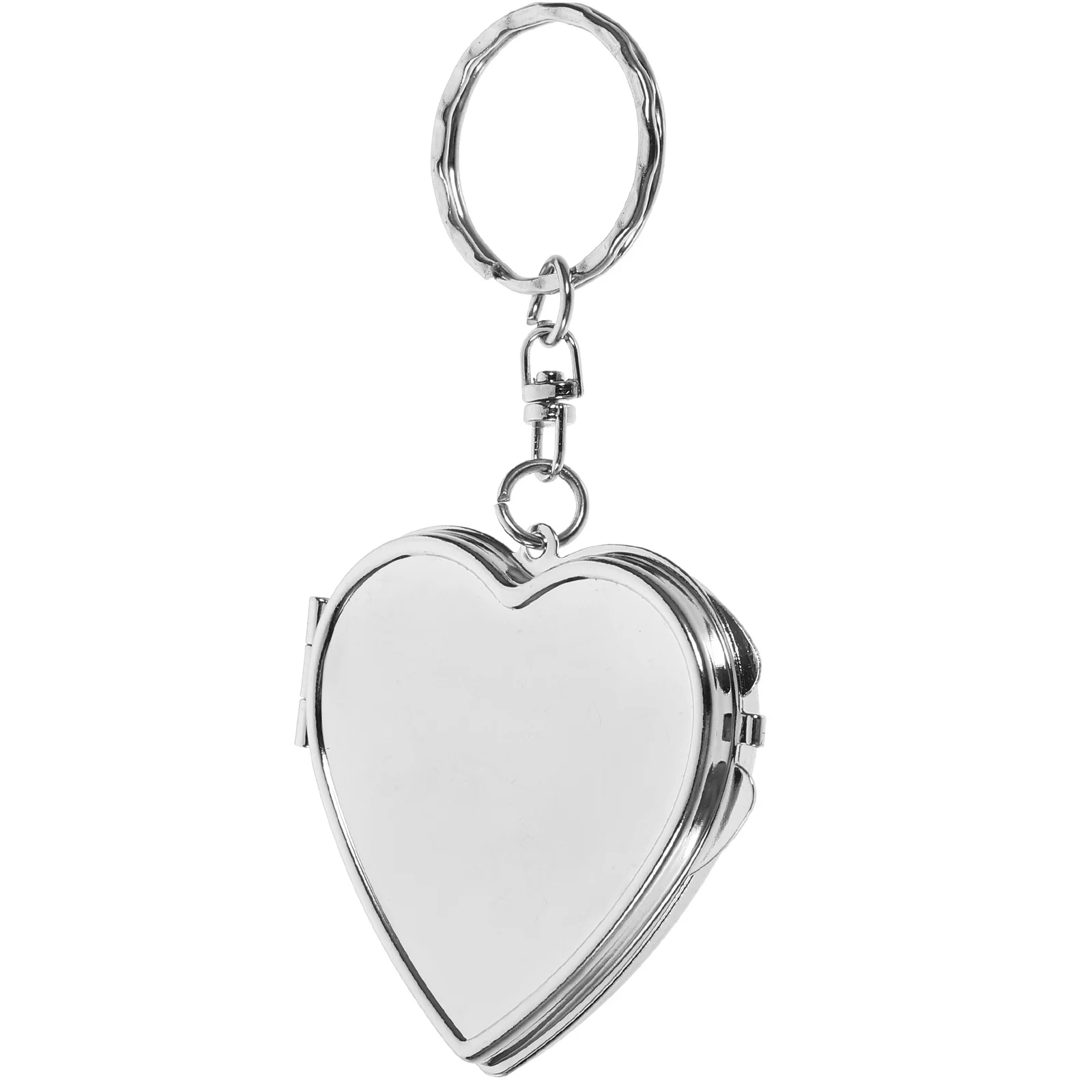 Miroir à main en métal en forme de cœur, Compact, léger, Portable, petit sac à main, Adorable, fonctionnel, Mini miroir
