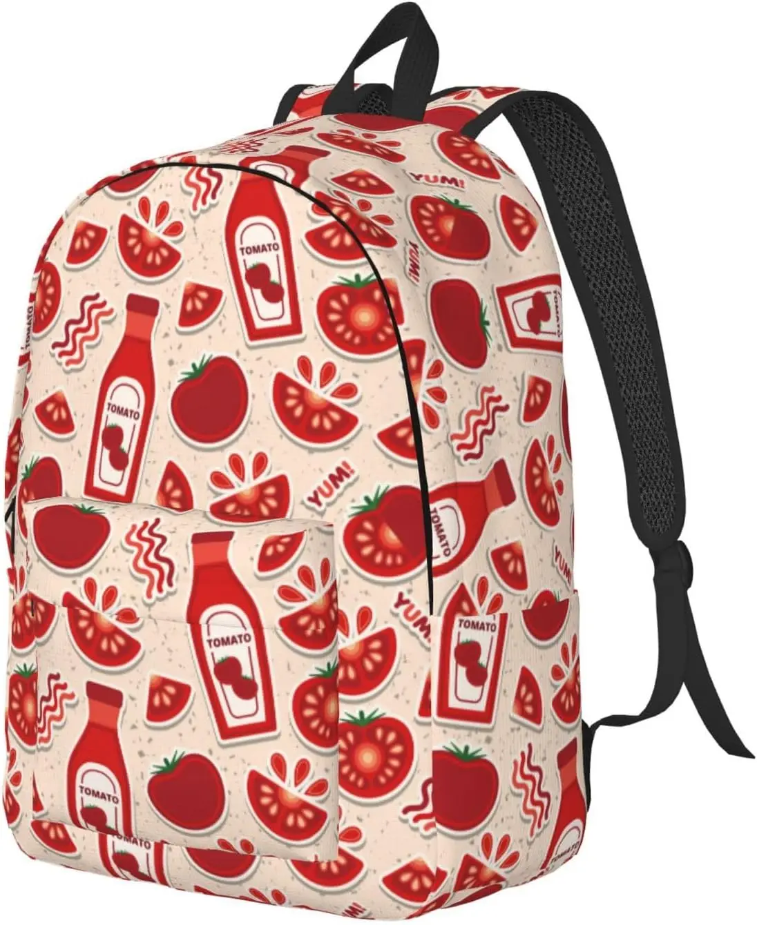 Mochila para computadora portátil de viaje - Linda mochila de lona de tomate Ketchup Mochila para computadora