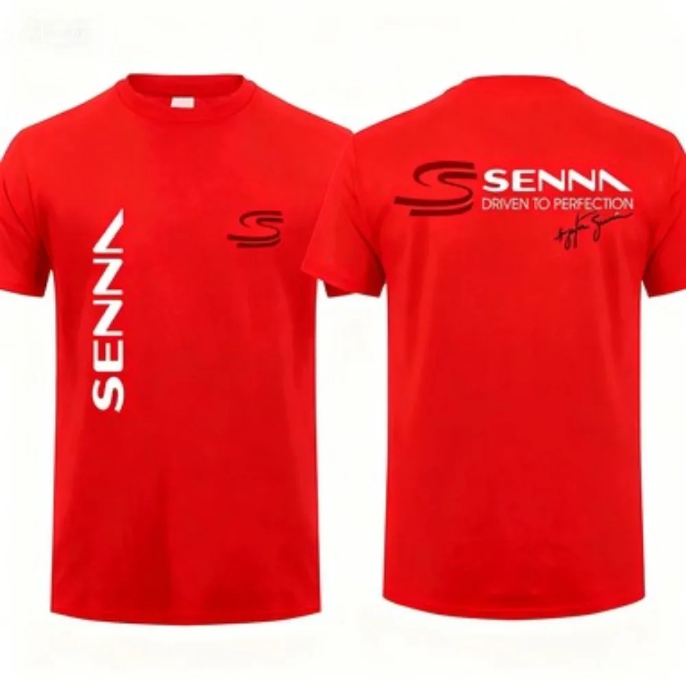 الصيف في الهواء الطلق شخصية الأزياء الرياضية البرازيلي الفورمولا واحد قصيرة الأكمام جولة الرقبة تي شيرت الرجال جديد أعلى تي شيرت #3