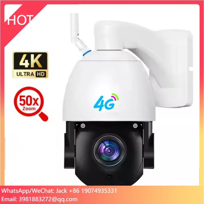 

Hik Compatible 8MP 4K POE PTZ HD Camera 360 Motorized 50x Zoom PIR Motion Detection IP Network Camera Audio Night Vision