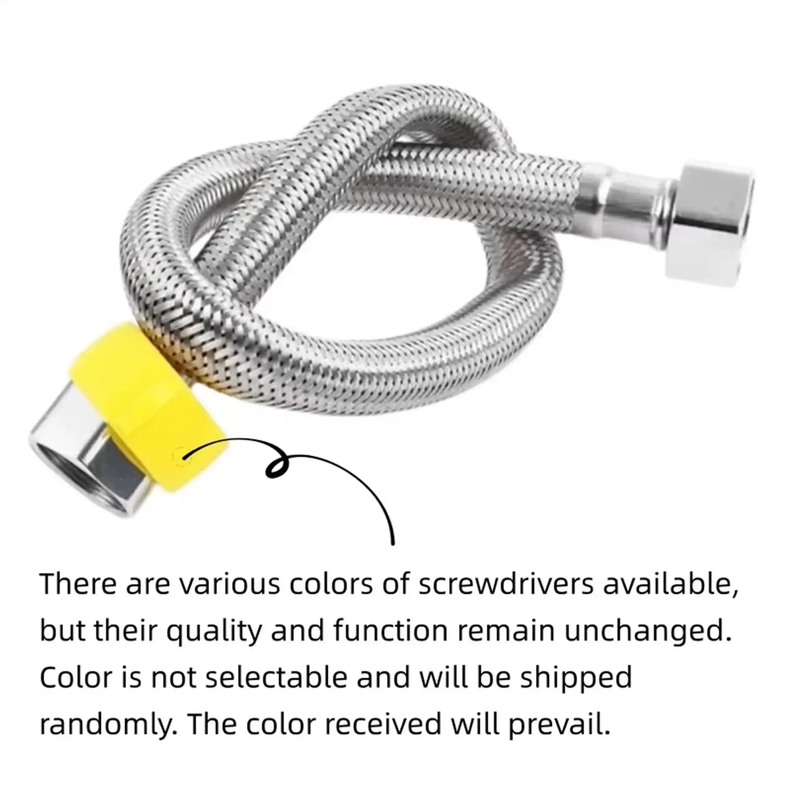 Flexible Faucet Hose 50cm Stainless Steel Braided Flexible Hose Metal Bathroom Specific Water Heater Faucet Toilet Inlet Pipe